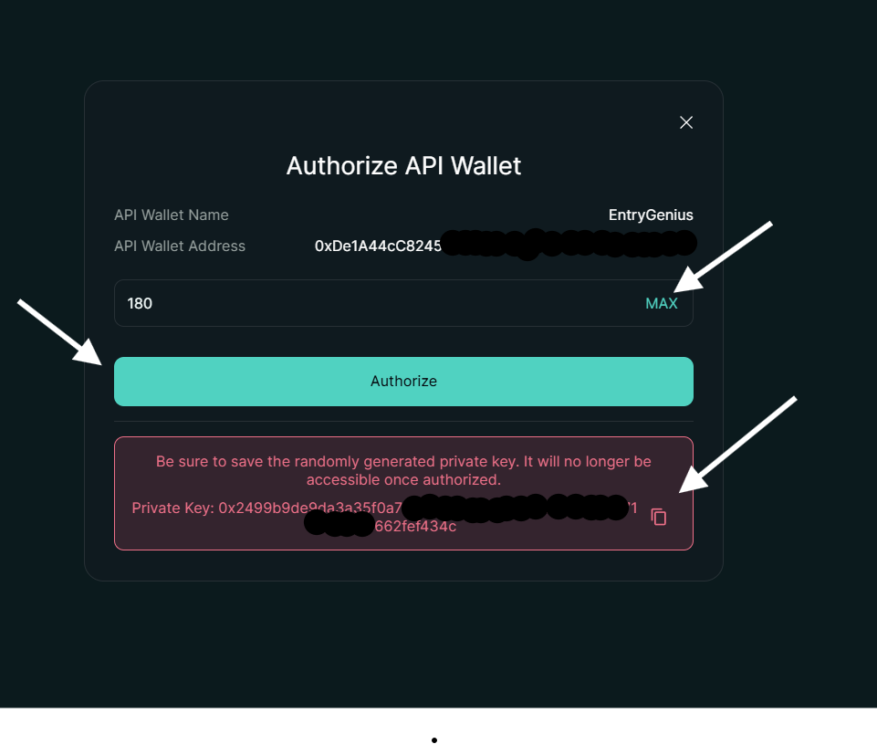 Hyperliquid Authorize API Wallet